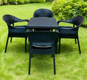 A stylish and home - friendly black patio set - Vitrine Furniture - Outdoor Products