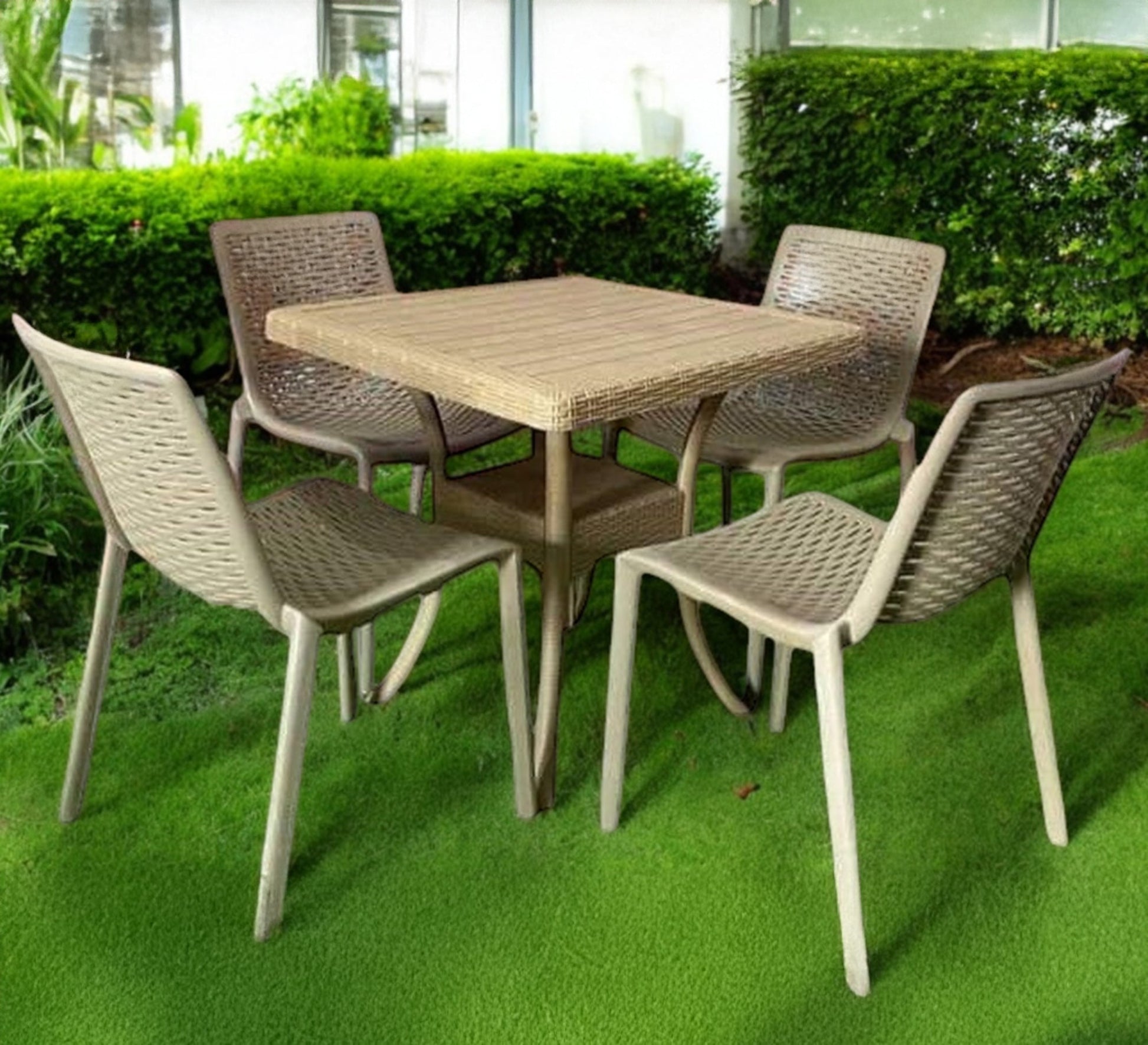A stylish and modern beige patio set - Vitrine Furniture - Outdoor Products