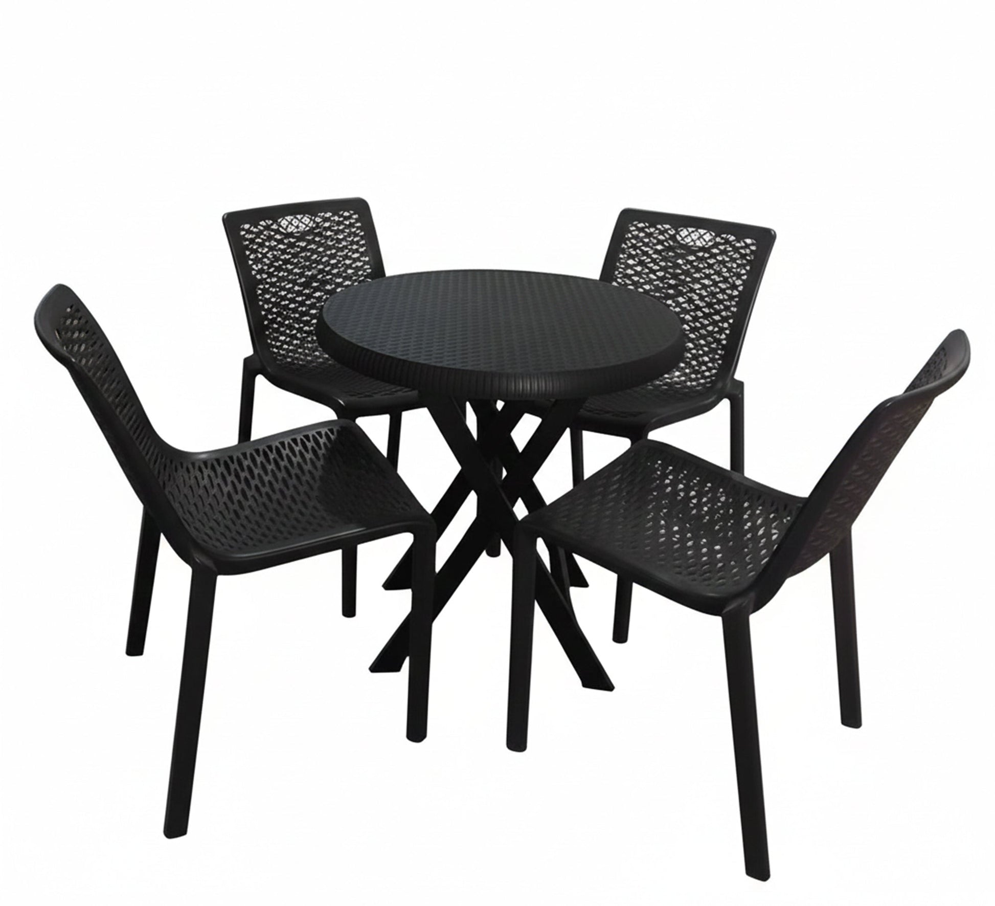 A stylish and modern black patio set for the home - Vitrine Furniture - Outdoor Products