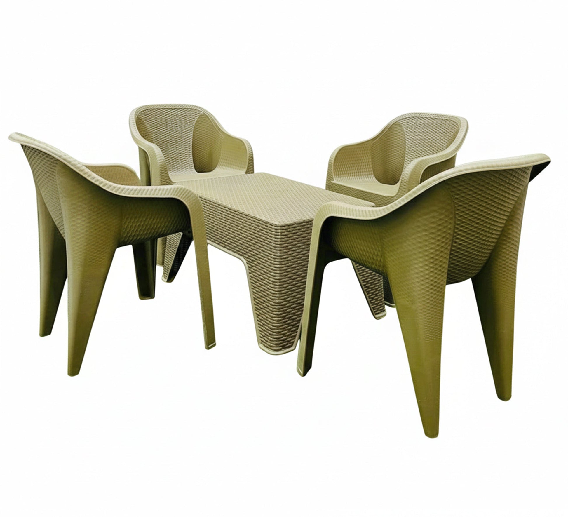 A stylish and practical olive - green patio set for the home - Vitrine Furniture - Outdoor Products