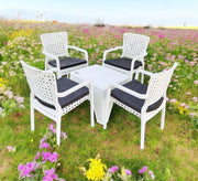 A stylish and practical white outdoor seating set - Vitrine Furniture - Outdoor Products