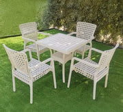 A stylish and practical white outdoor seating set - Vitrine Furniture - Outdoor Products