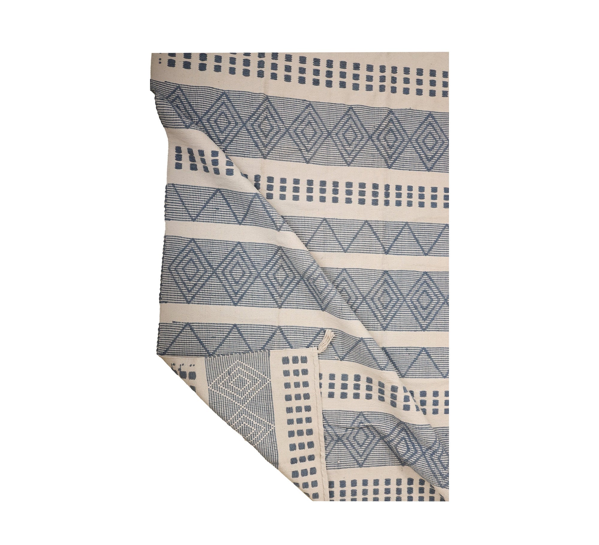 A stylish, modern rug in neutral colors featuring alternating geometric stripes - Vitrine Furniture - Accessories