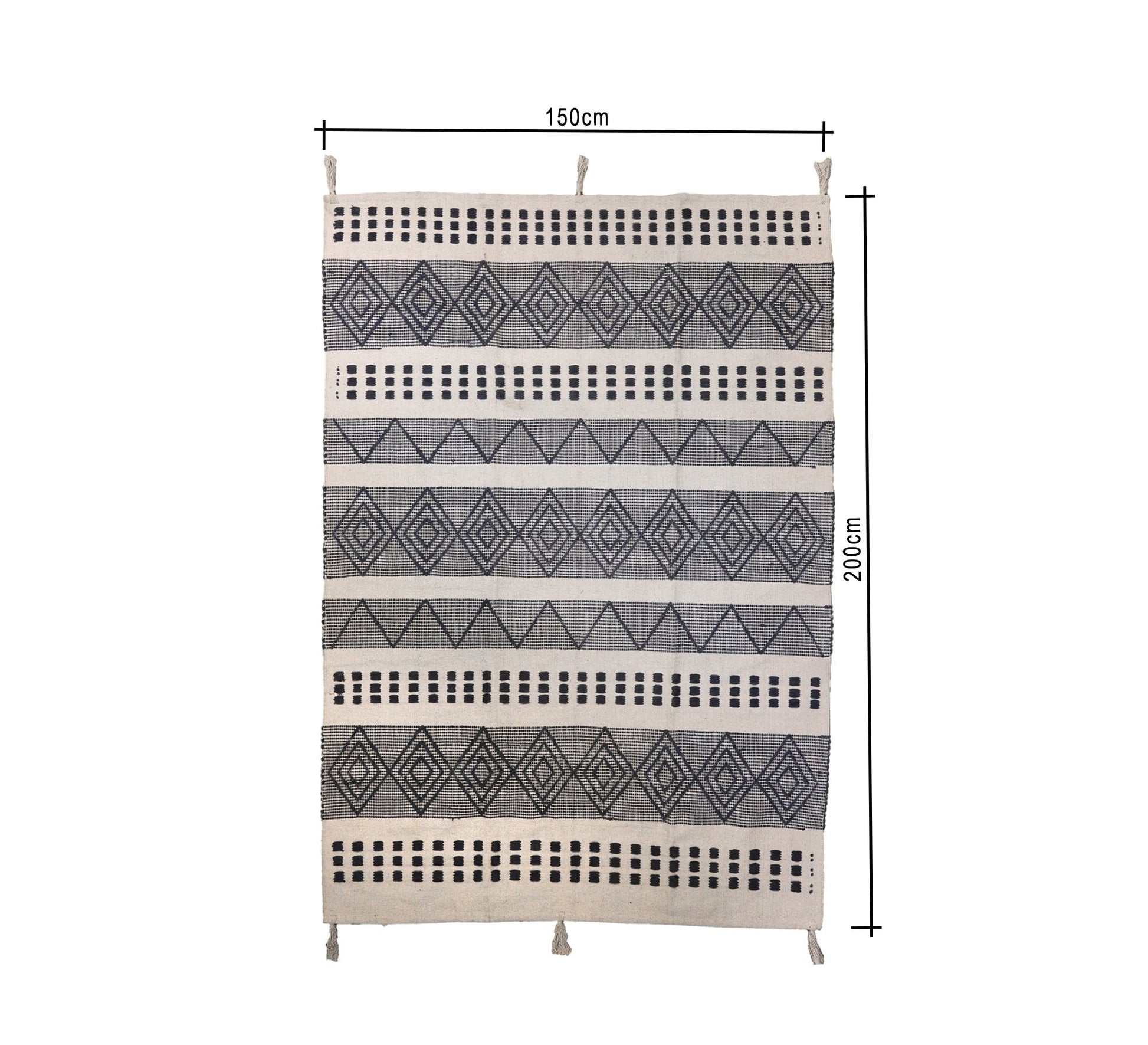 A stylish, modern rug in neutral colors featuring alternating geometric stripes - Vitrine Furniture - Accessories
