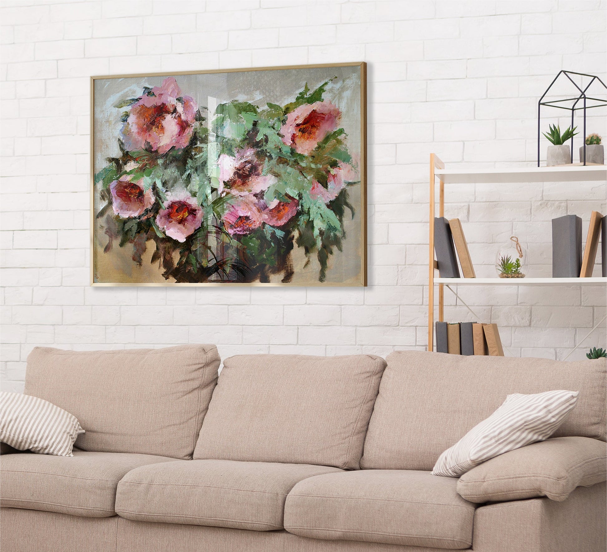 A tableau of a delicate group of roses - Vitrine Furniture - Décor