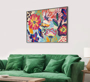 A tableau of a group of roses in bright colours - Vitrine Furniture - Décor