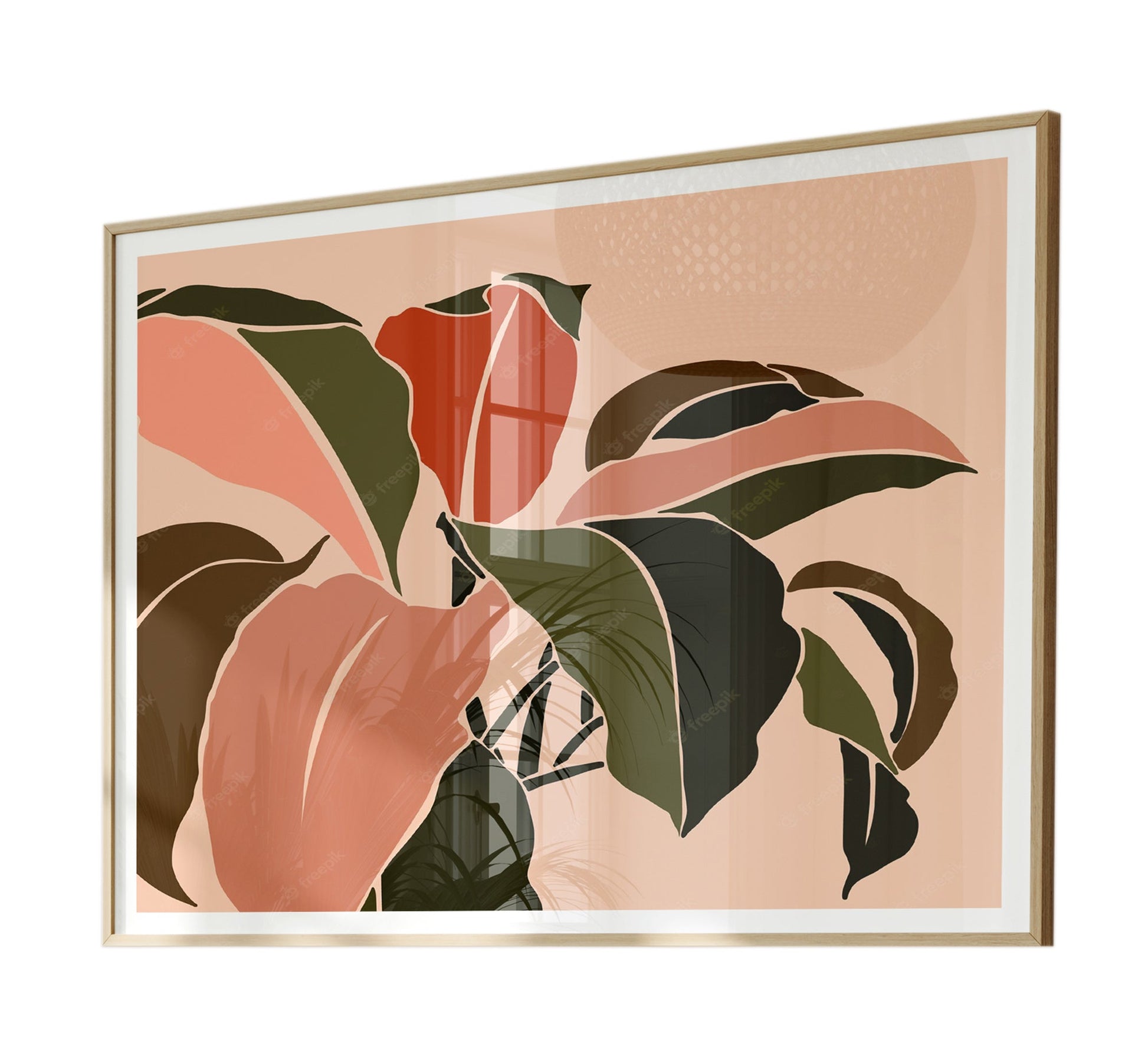 A tableau of a group of tree leaves - Vitrine Furniture - Décor