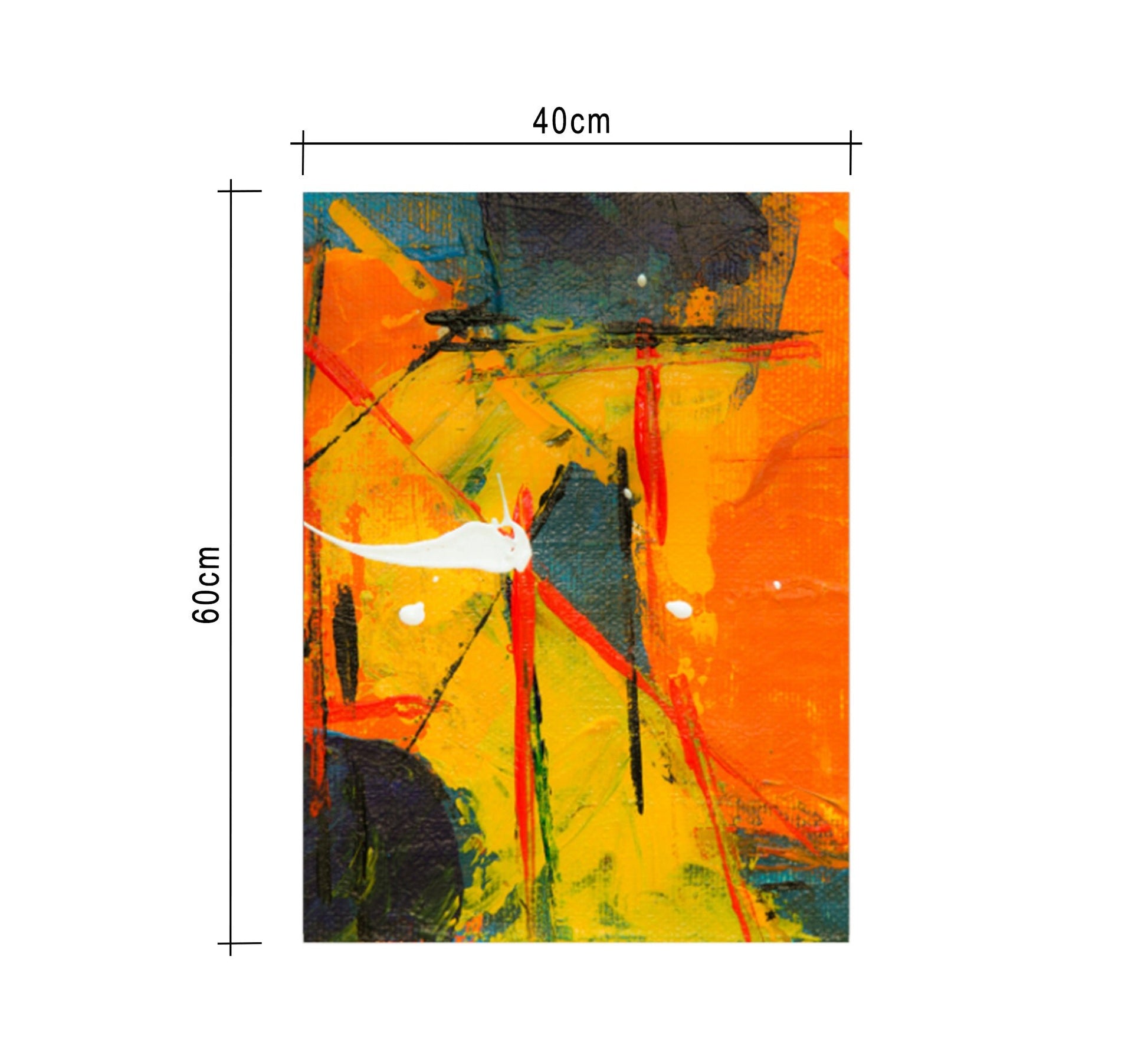 A tableau with cheerful fiery colors - Vitrine Furniture - Décor