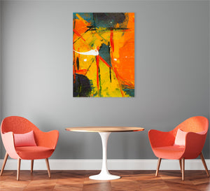A tableau with cheerful fiery colors - Vitrine Furniture - Décor