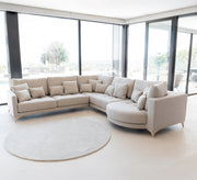 A three - piece corner with a circular pouf finish - Vitrine Furniture - Furniture