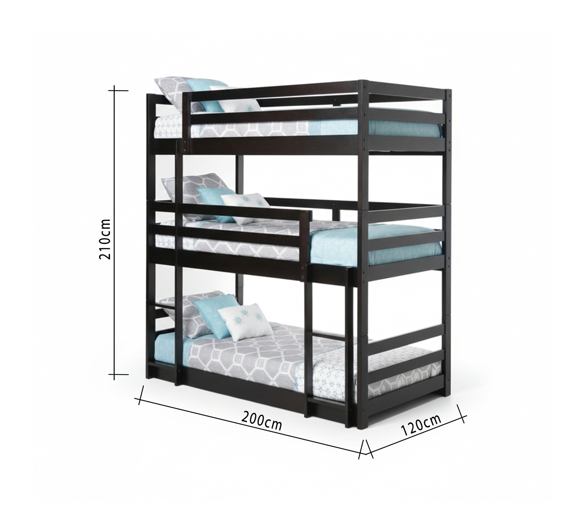 A three - tiered iron bed for a smart space - Vitrine Furniture - Furniture