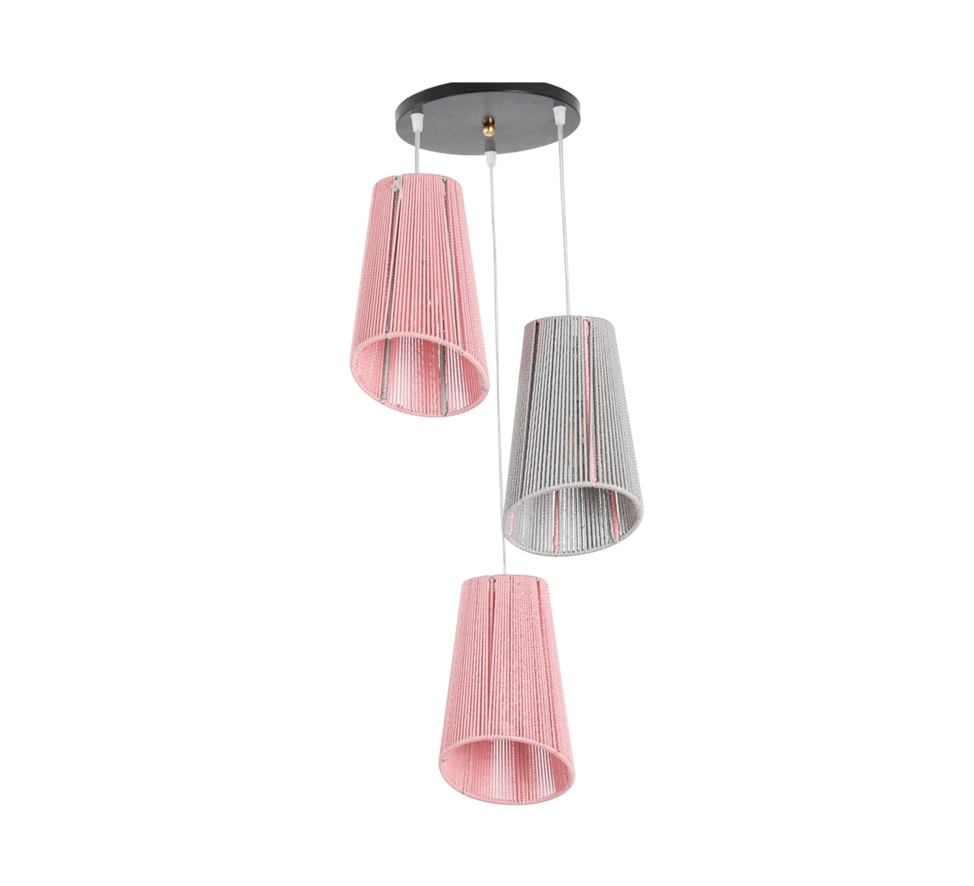 A three - unit pendant lamp with a ceiling - mounted base - Vitrine Furniture - Lighting