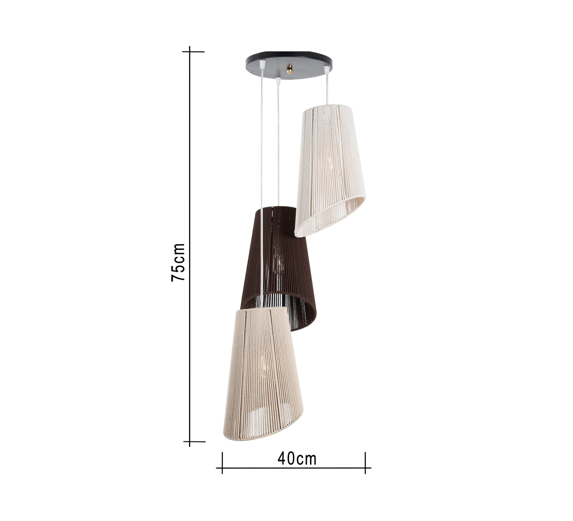 A three - unit pendant lamp with a cylindrical design - Vitrine Furniture - Lighting