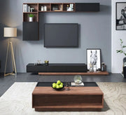 A TV table and coffee table in luxurious black and brown. - Vitrine Furniture - Furniture