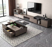 A TV unit, a shelf, and a unit with 2 drawers and a rectangular table - Vitrine Furniture - Furniture