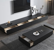 A TV unit and coffee table in a stylish and elegant black design - Vitrine Furniture - Furniture