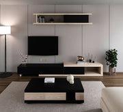 A TV unit and coffee table in a stylish beige and black design - Vitrine Furniture - Furniture