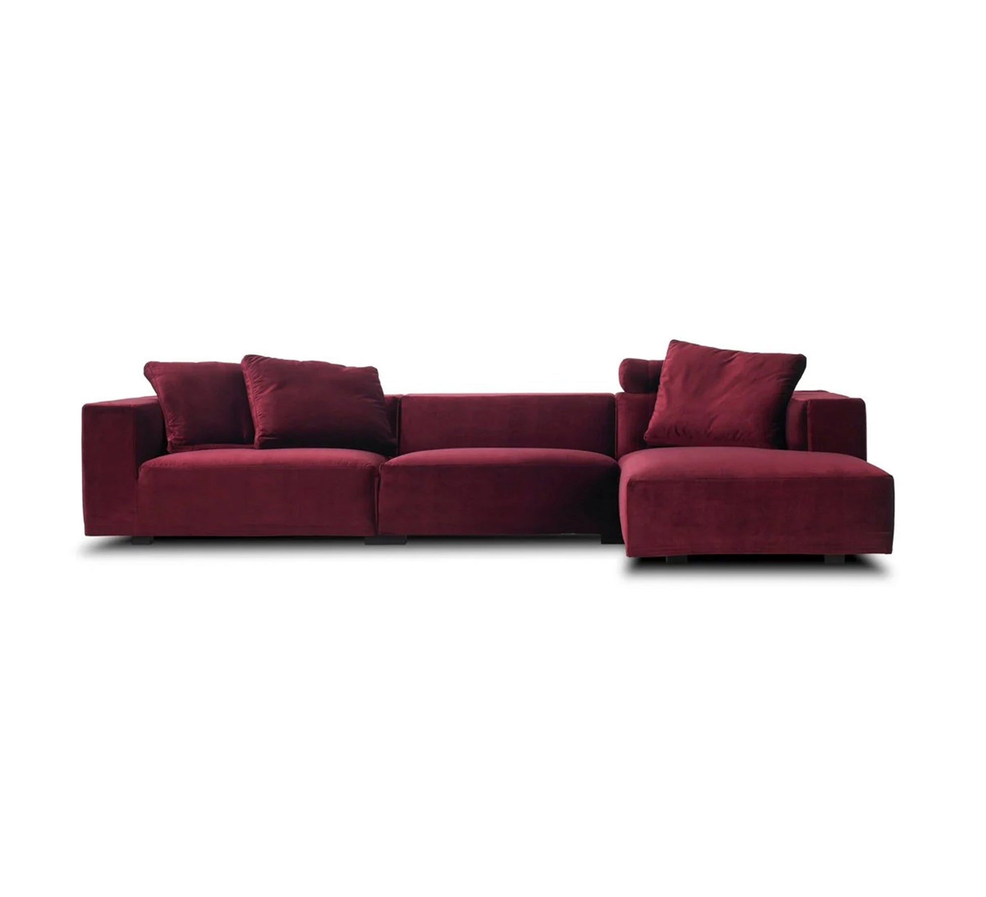 A two - piece corner with attractive burgundy upholstery - Vitrine Furniture - Furniture