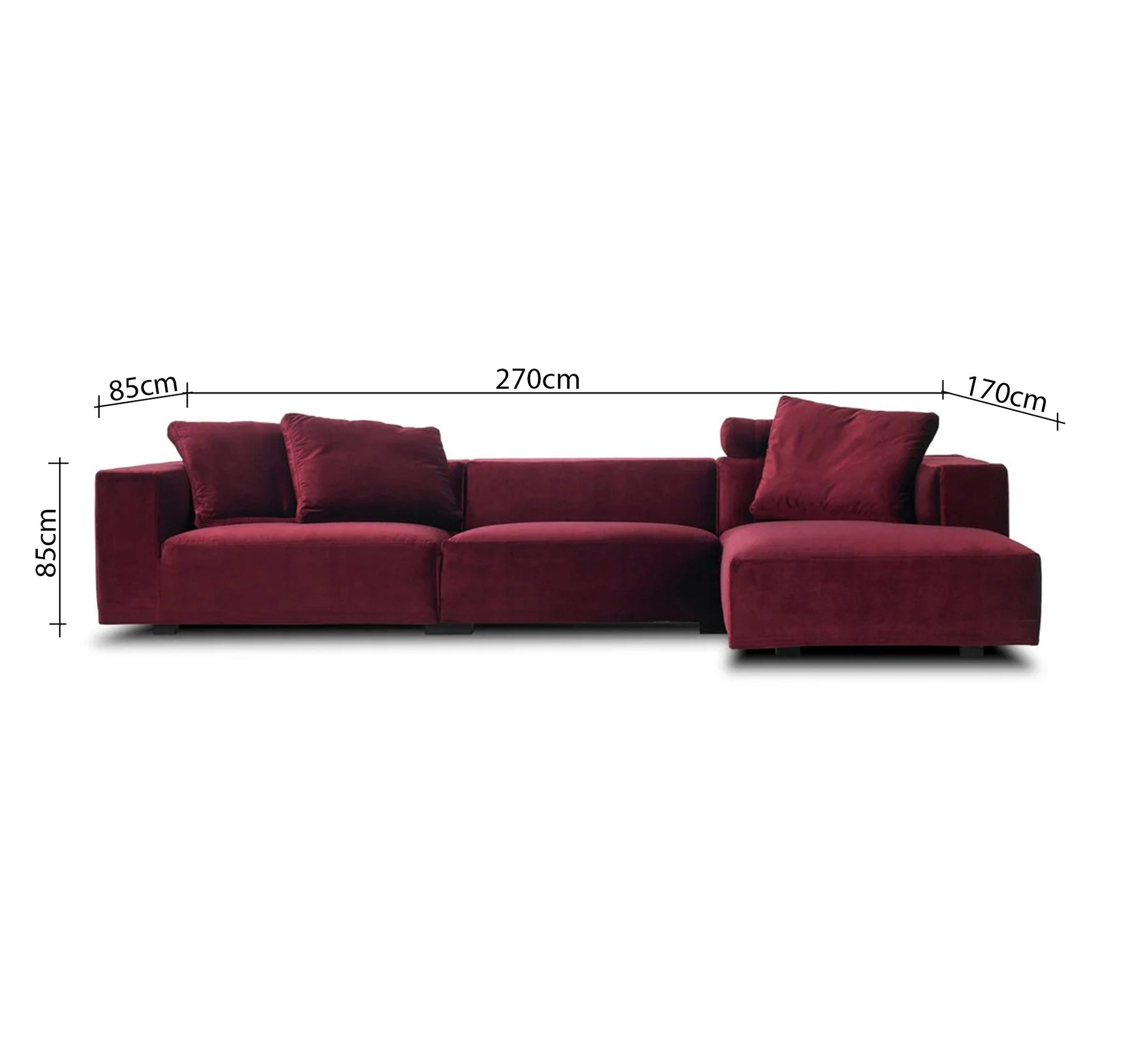 A two - piece corner with attractive burgundy upholstery - Vitrine Furniture - Furniture