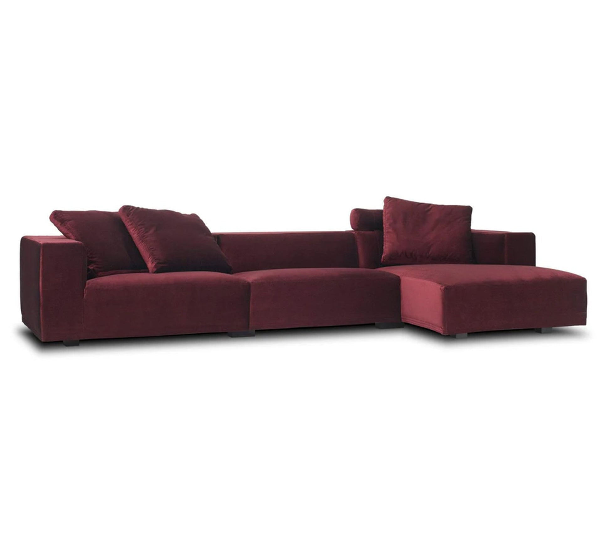 A two - piece corner with attractive burgundy upholstery - Vitrine Furniture - Furniture