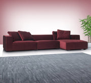 A two - piece corner with attractive burgundy upholstery - Vitrine Furniture - Furniture