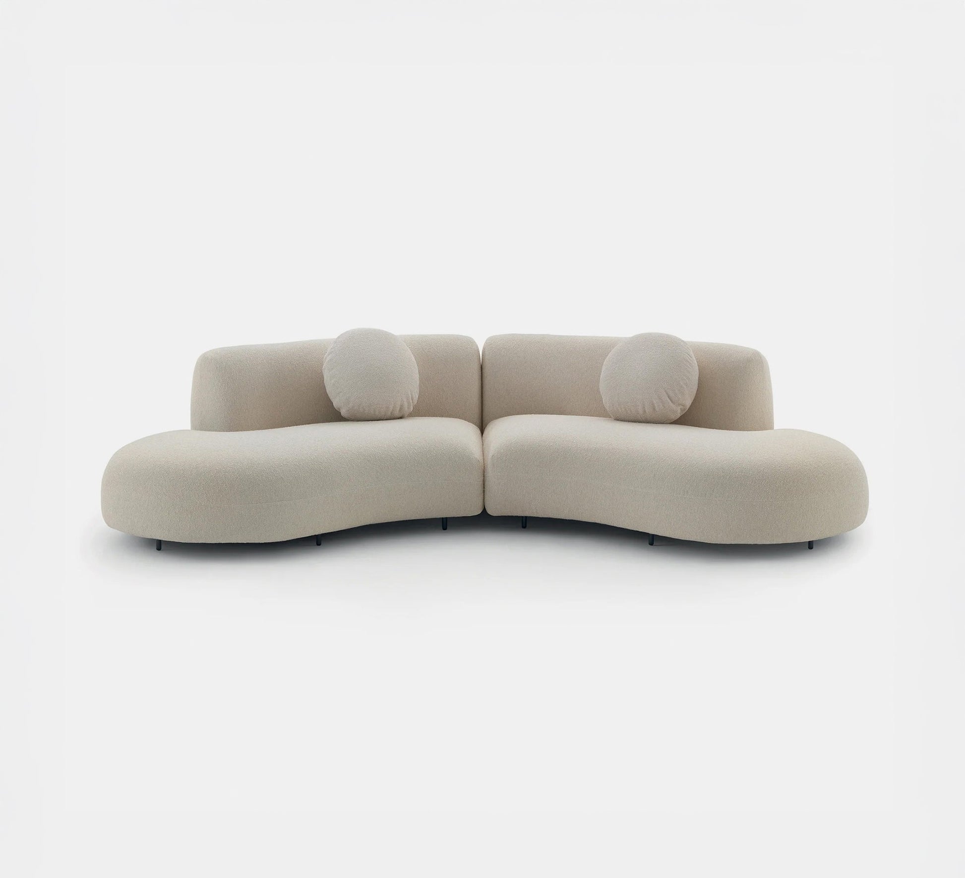A two - piece sofa with a semicircular configuration - Vitrine Furniture - Furniture