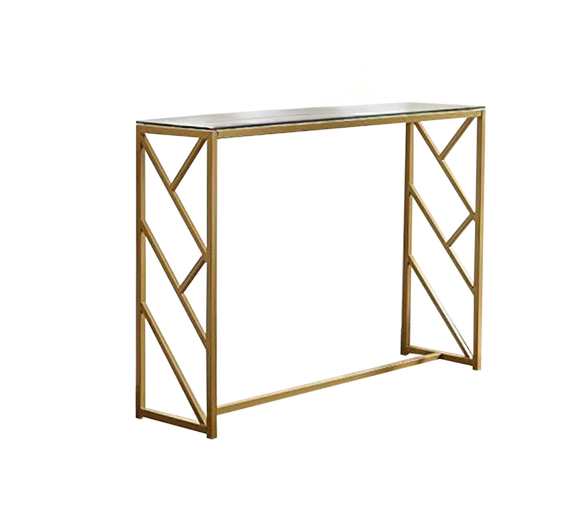 A very elegant entryway console with a gold top - Vitrine Furniture - Furniture