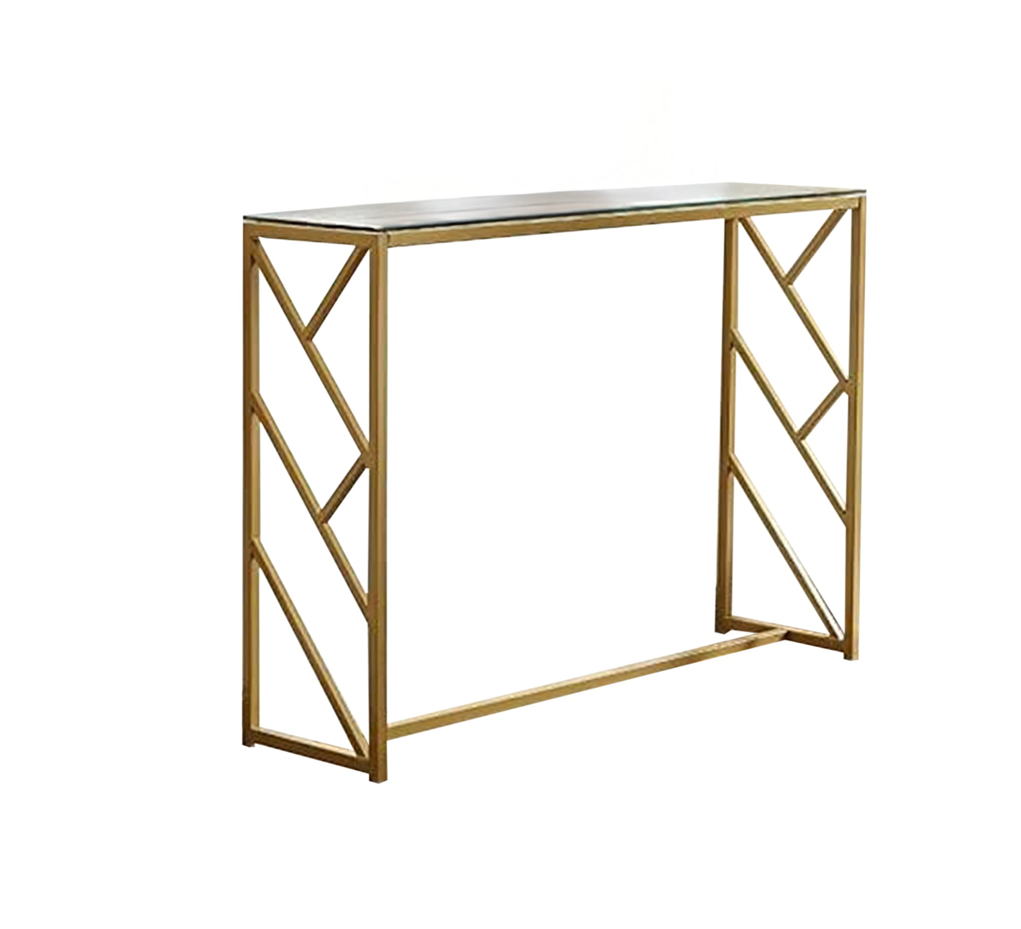 A very elegant entryway console with a gold top - Vitrine Furniture - Furniture