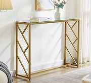 A very elegant entryway console with a gold top - Vitrine Furniture - Furniture
