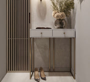 A very elegant entryway console with two drawers - Vitrine Furniture - Furniture
