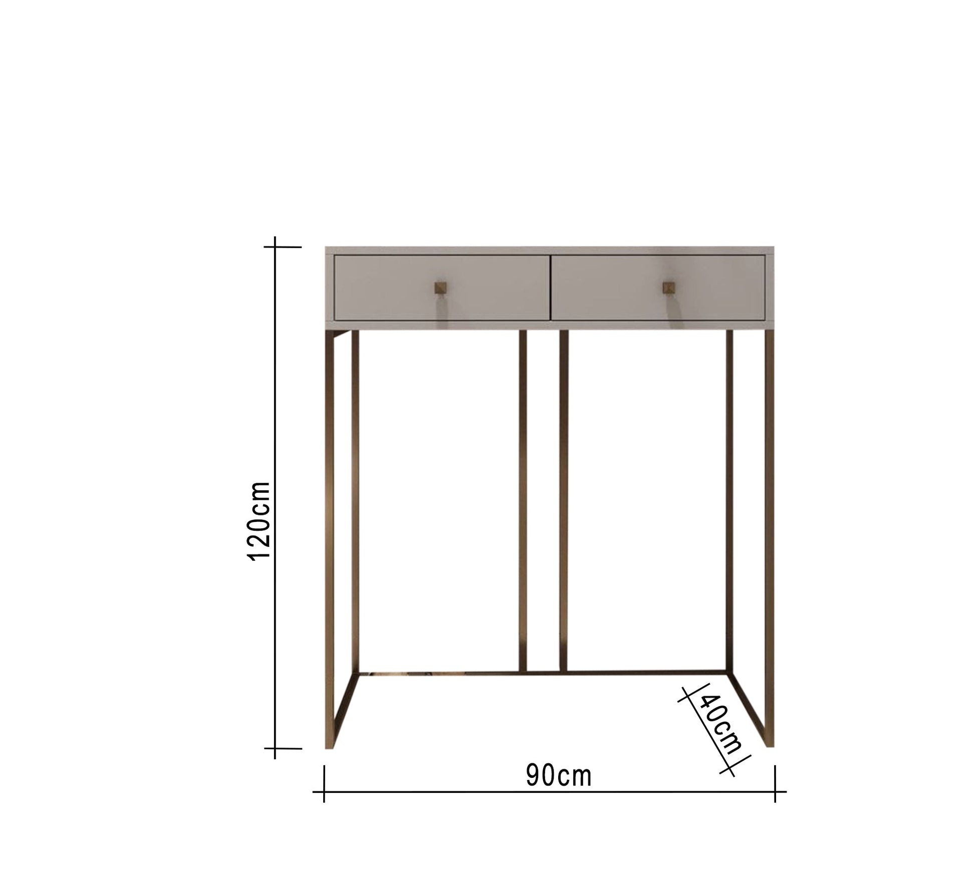 A very elegant entryway console with two drawers - Vitrine Furniture - Furniture