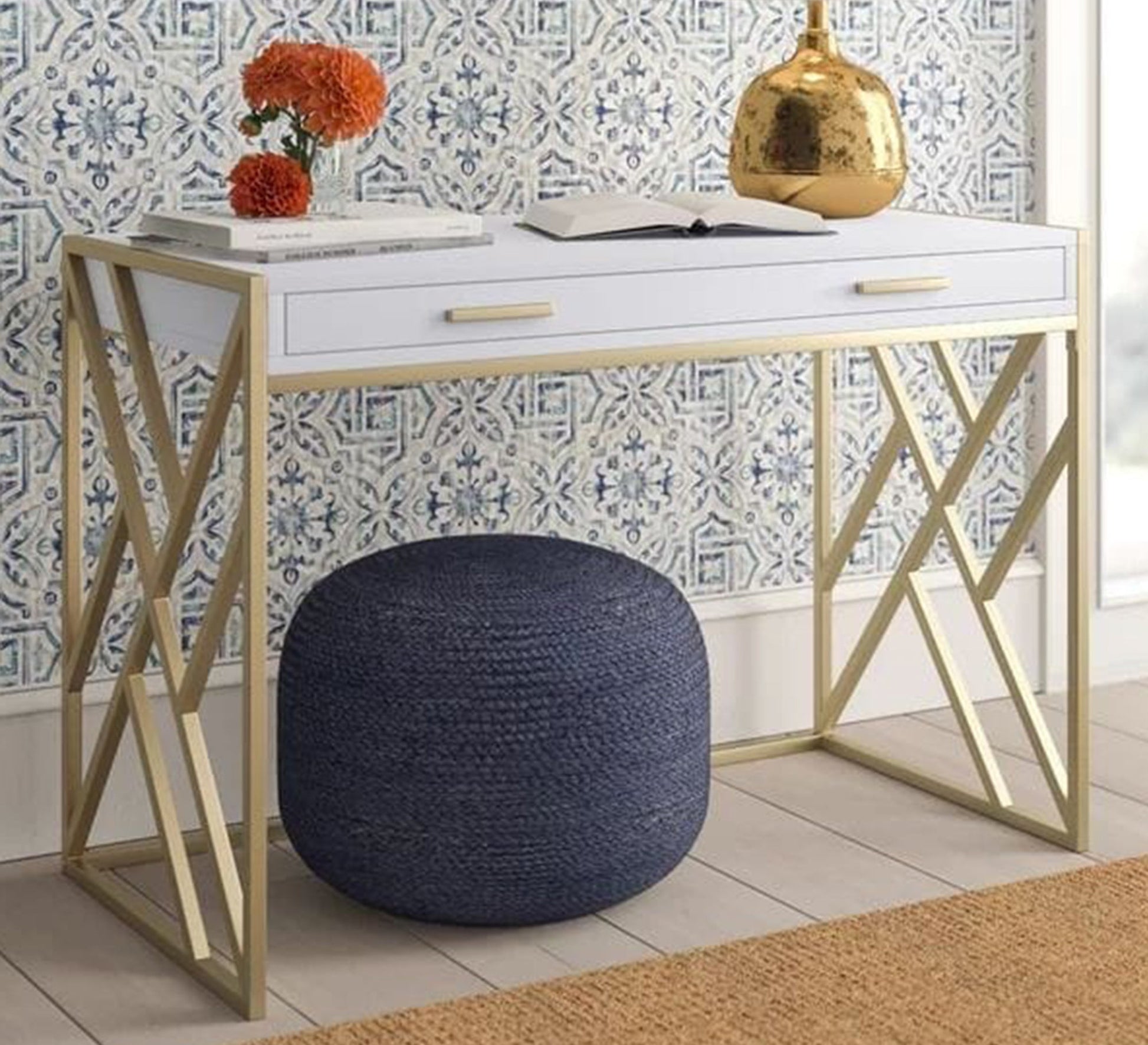 A wide entryway console with a drawer - Vitrine Furniture - Furniture