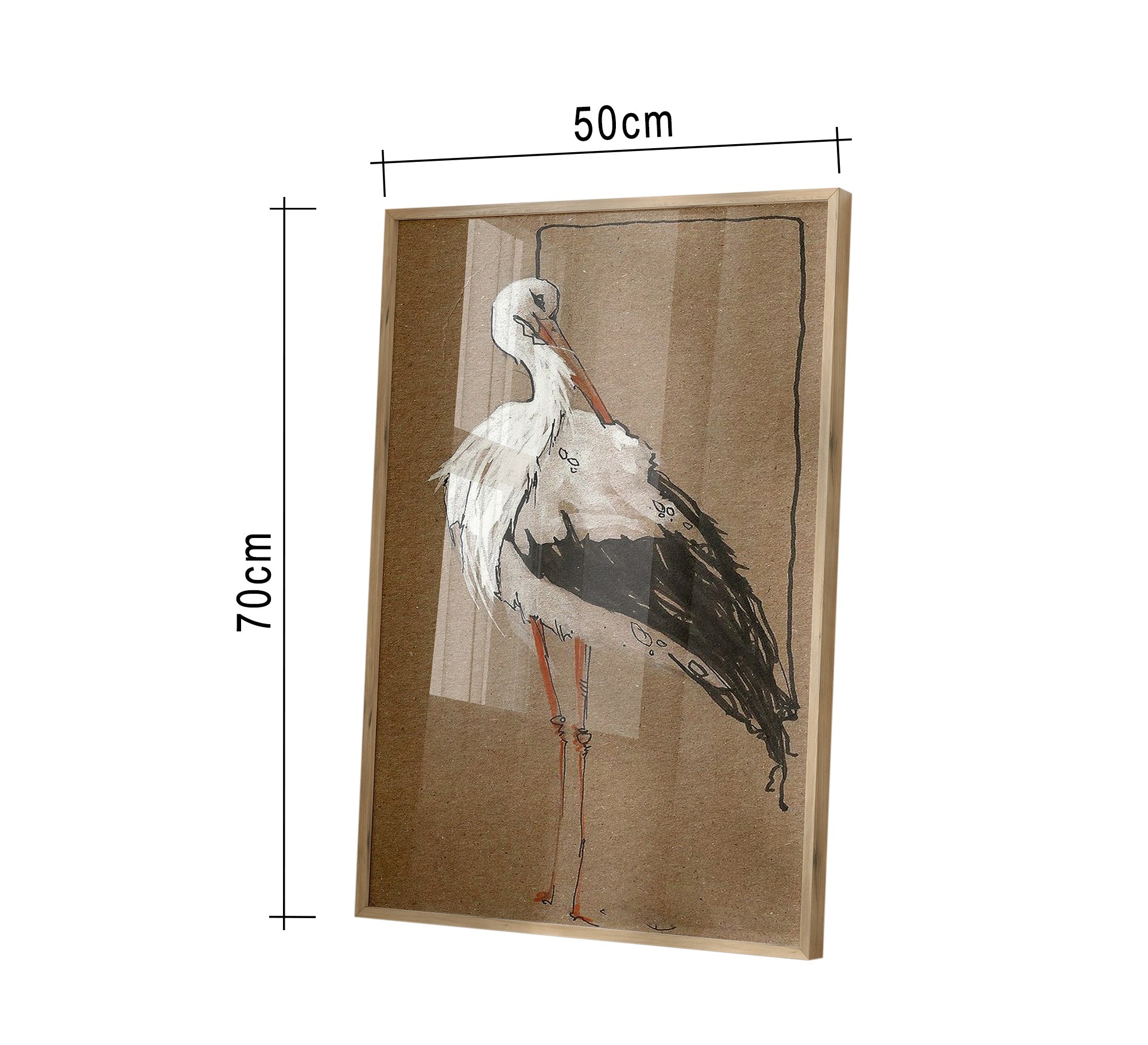 A wonderful painting of a swan in black and white - Vitrine Furniture - Décor