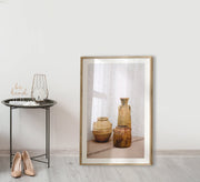 Abstract painting of a group of bottles - Vitrine Furniture - Décor