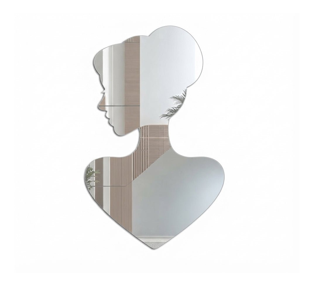 Adhesive Mirror in the Shape of a Woman's Face - Vitrine Furniture - Mirrors