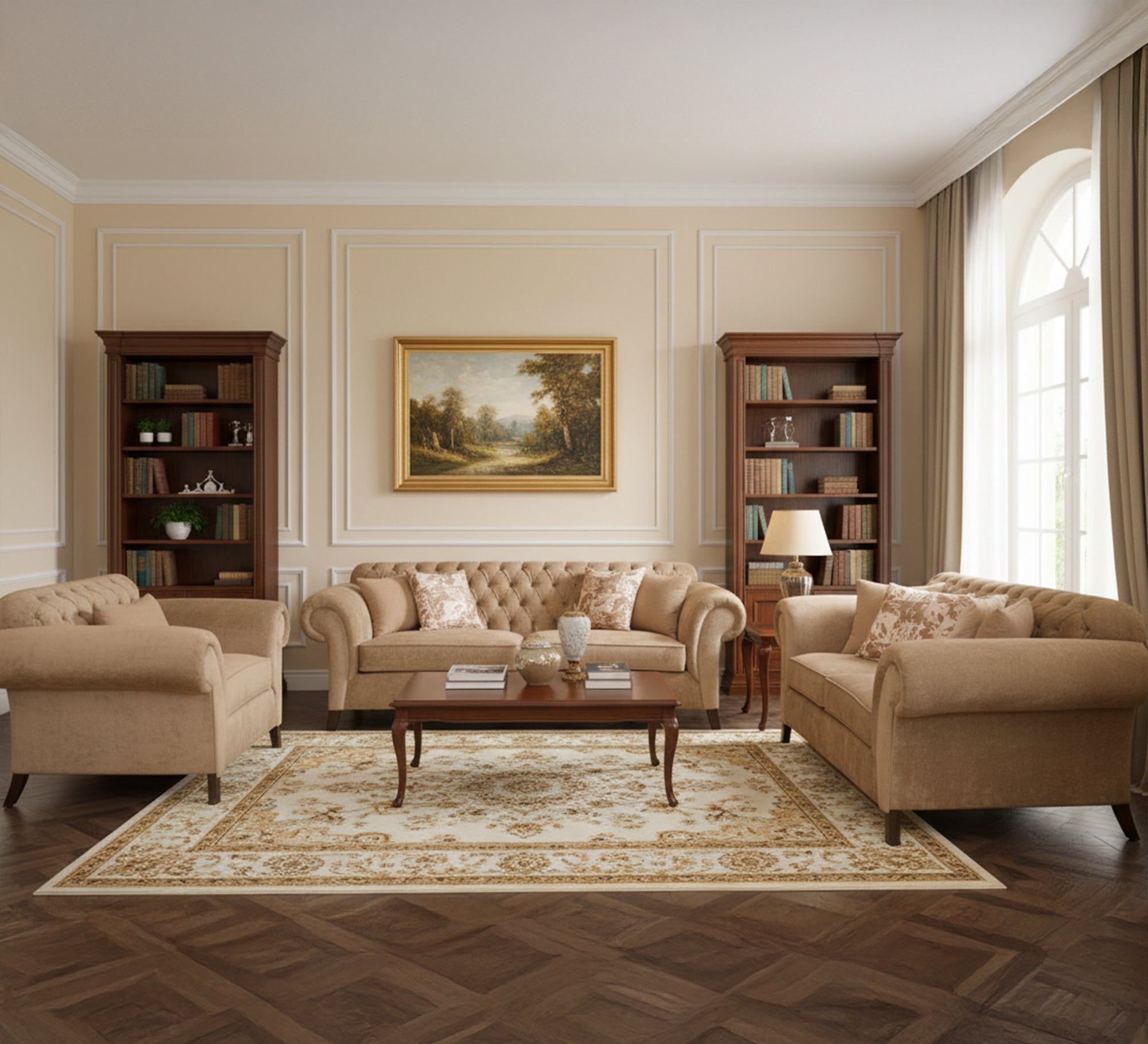 An American salon capotene back - Vitrine Furniture - Salon Sets