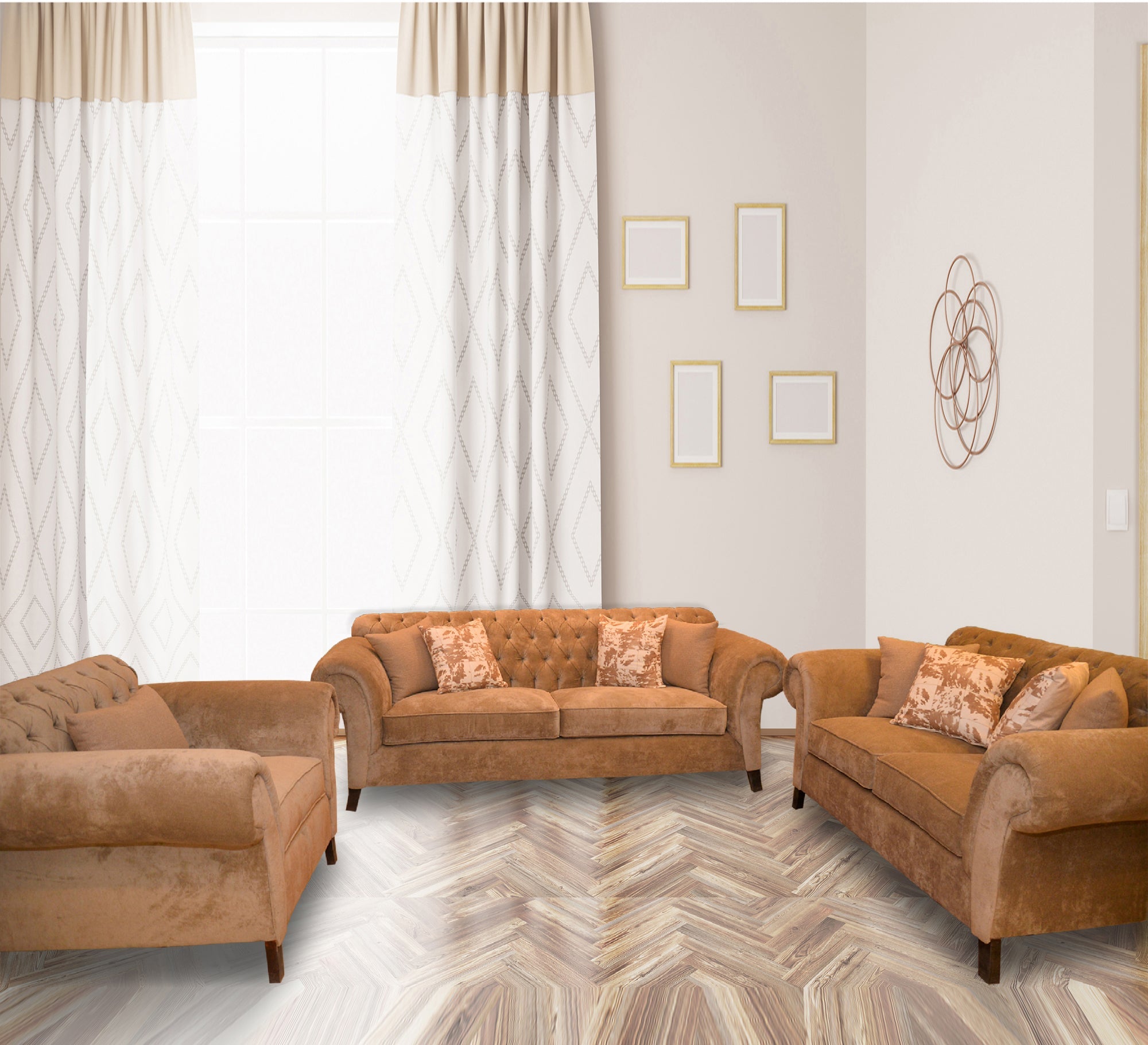 An American salon capotene back - Vitrine Furniture - Salon Sets