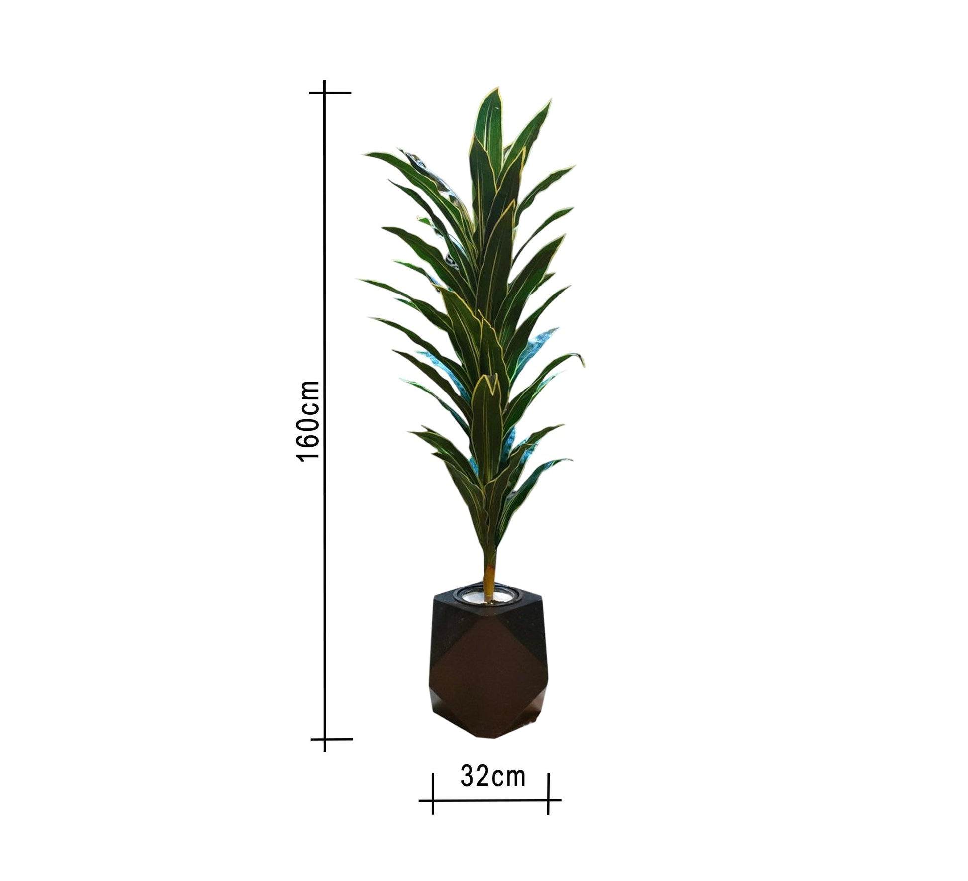 An artificial pot for a plant with lanceolate leaves - Vitrine Furniture - Décor