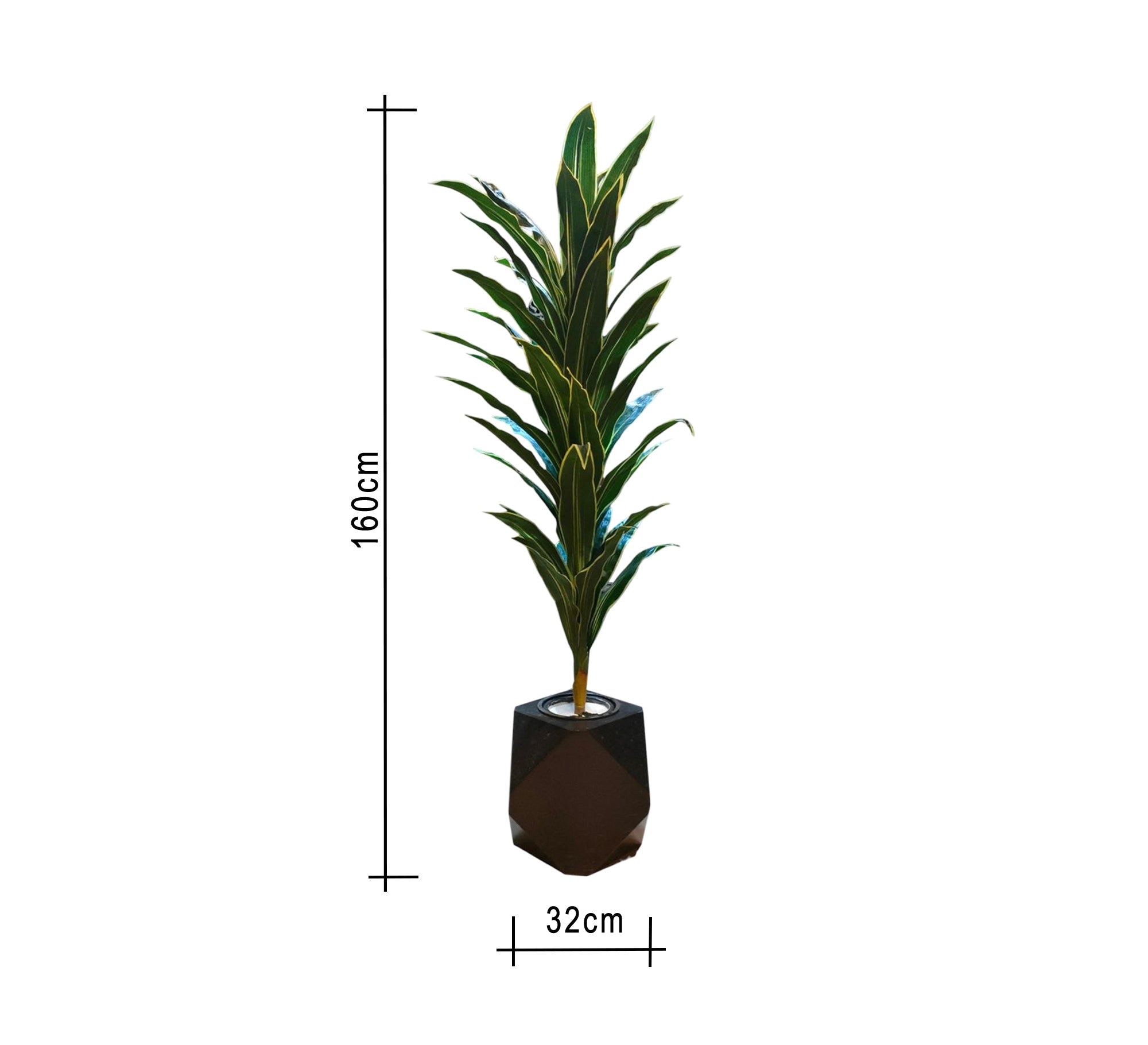 An artificial pot for a plant with lanceolate leaves - Vitrine Furniture - Décor