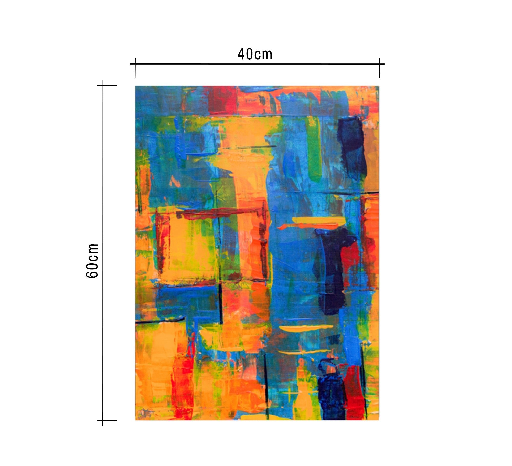An artistic painting in bright colors - Vitrine Furniture - Décor