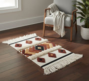 An authentic and warm bohemian rug featuring a zigzag pattern and a thick pile - Vitrine Furniture - Accessories