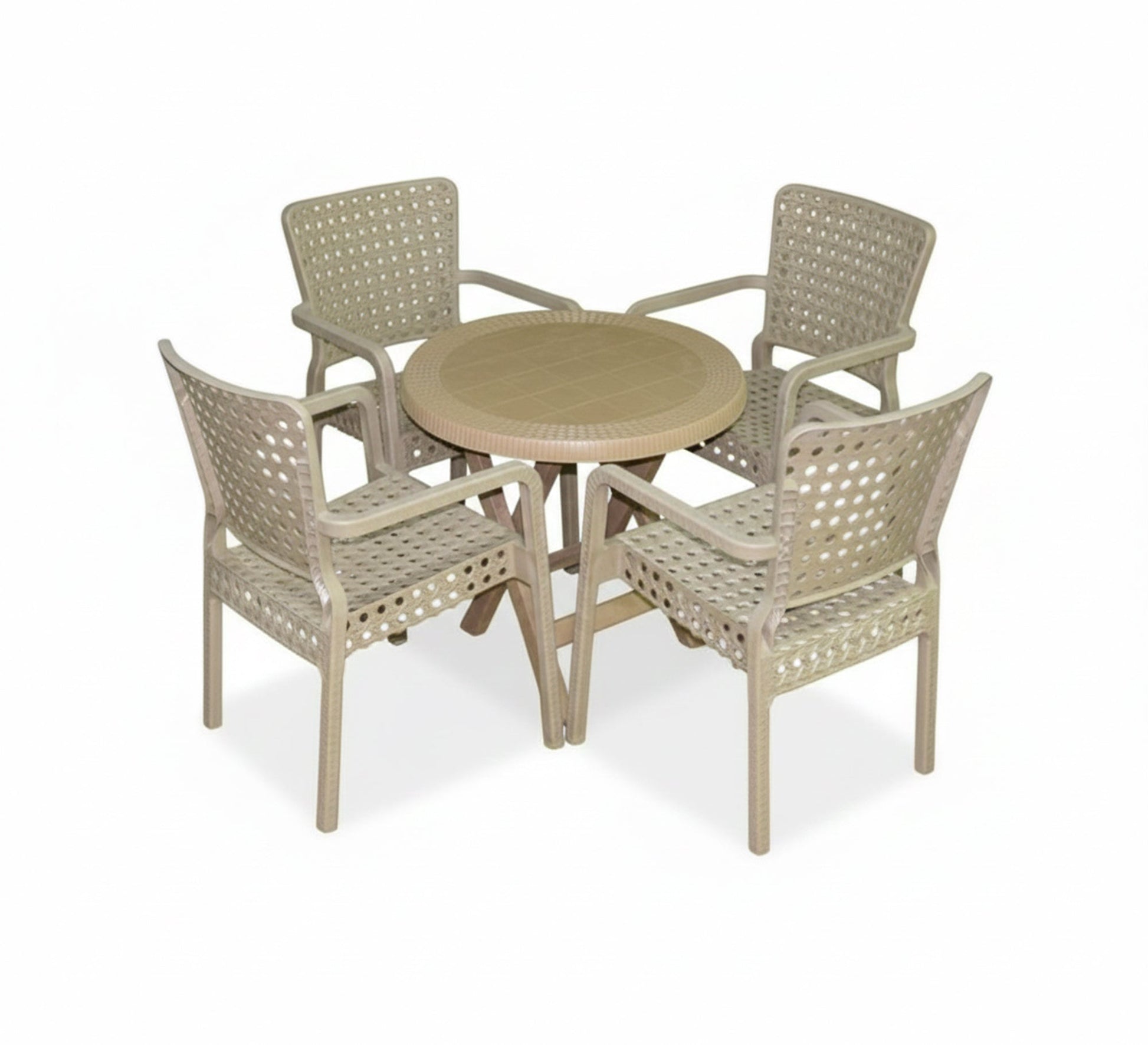 An elegant and comfortable beige indoor seating set - Vitrine Furniture - Outdoor Products