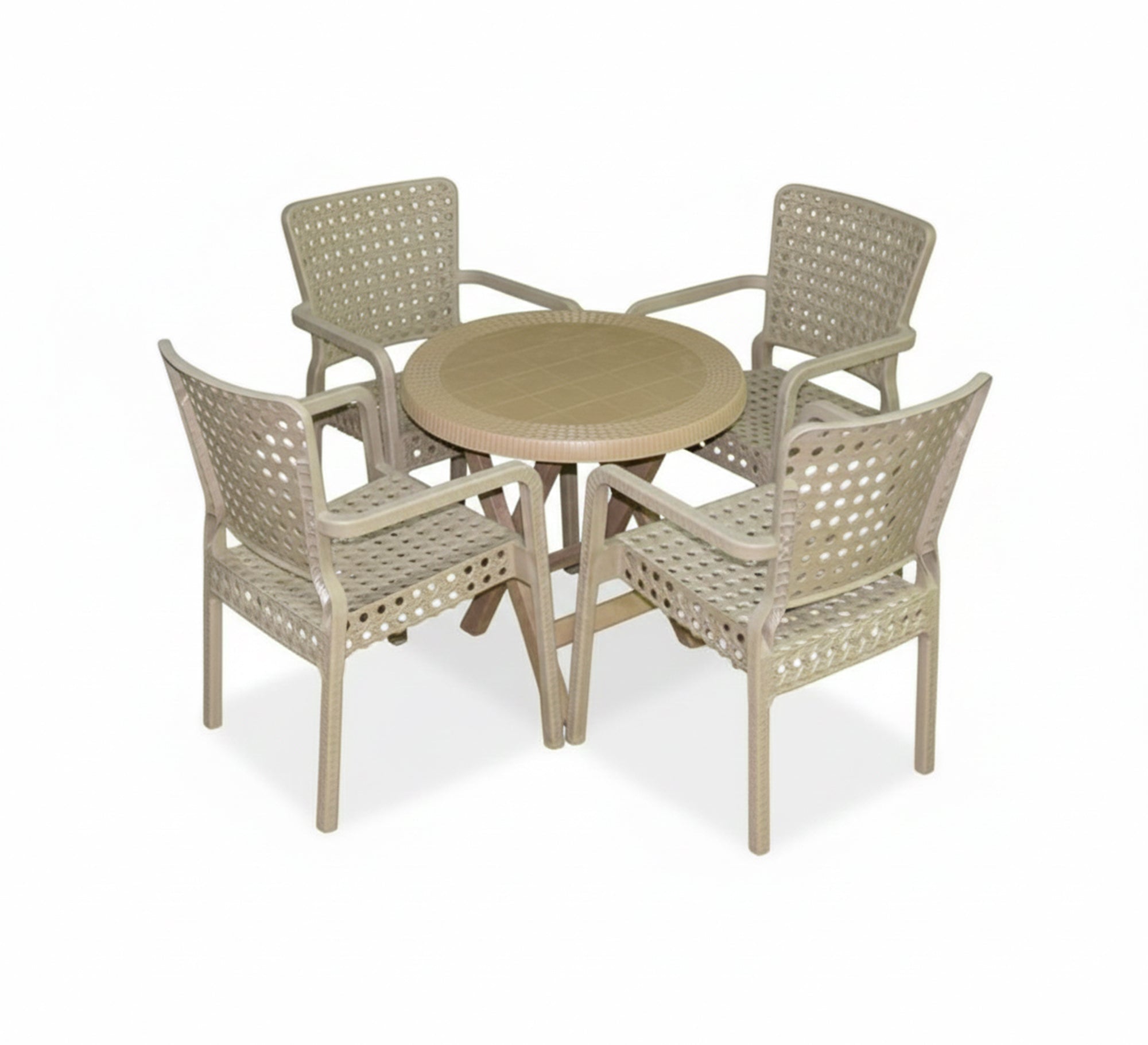 An elegant and comfortable beige indoor seating set - Vitrine Furniture - Outdoor Products