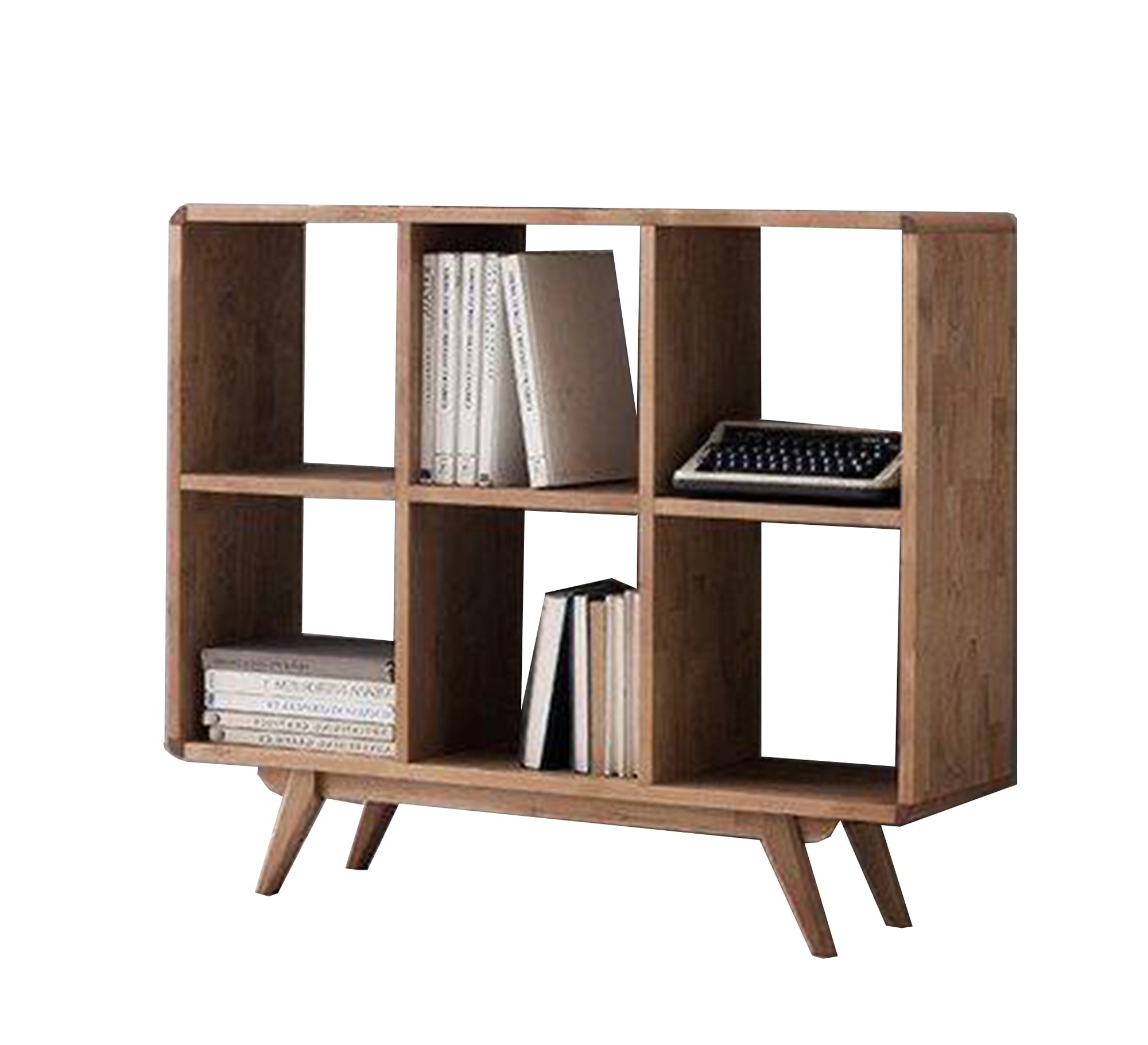 An open bookcase with raised wooden legs - Vitrine Furniture - Furniture