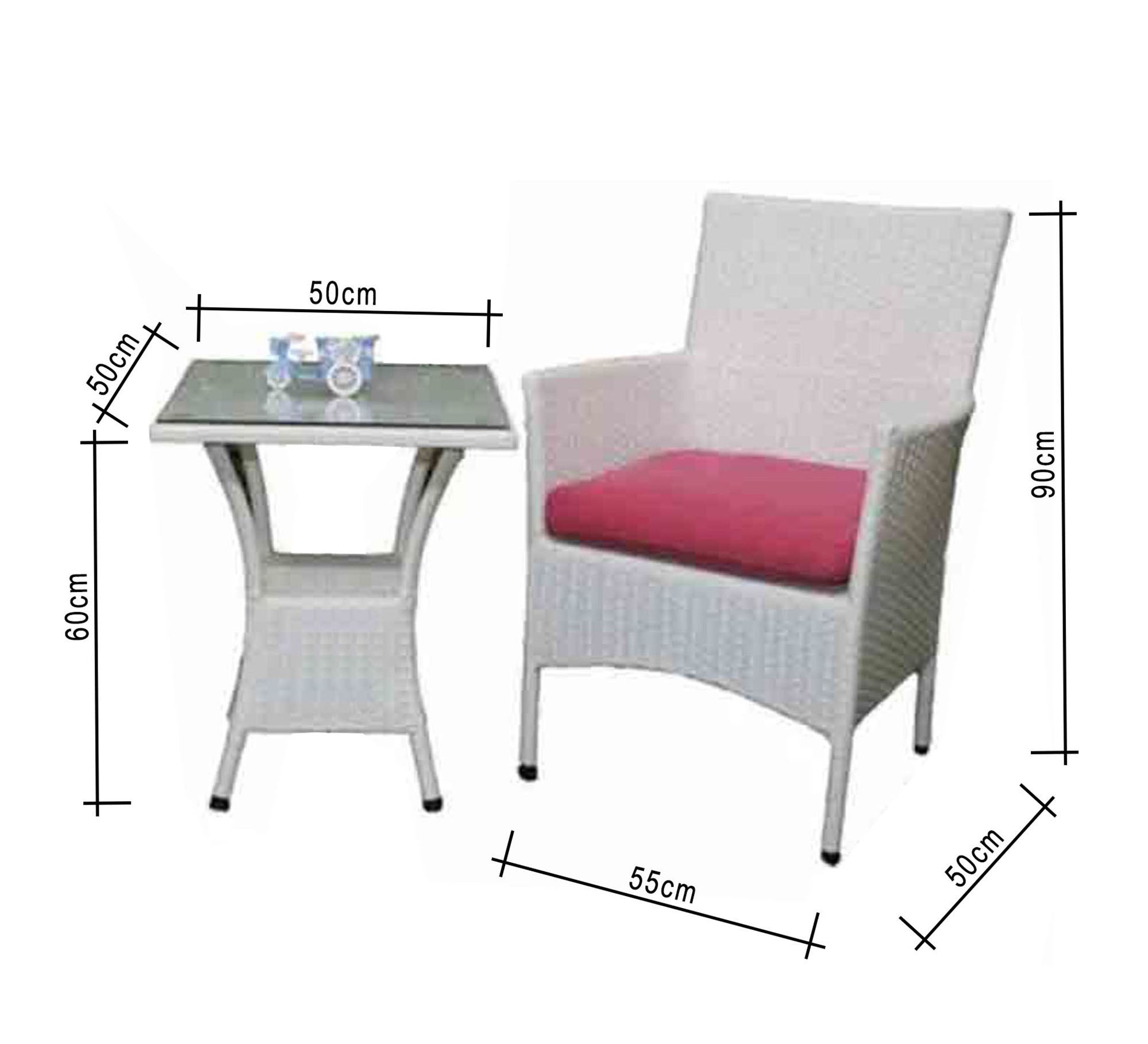 An outdoor seating set with a square table - Vitrine Furniture - Outdoor Products