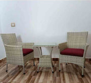 An outdoor set of 2 white chairs and a table - Vitrine Furniture - Outdoor Products