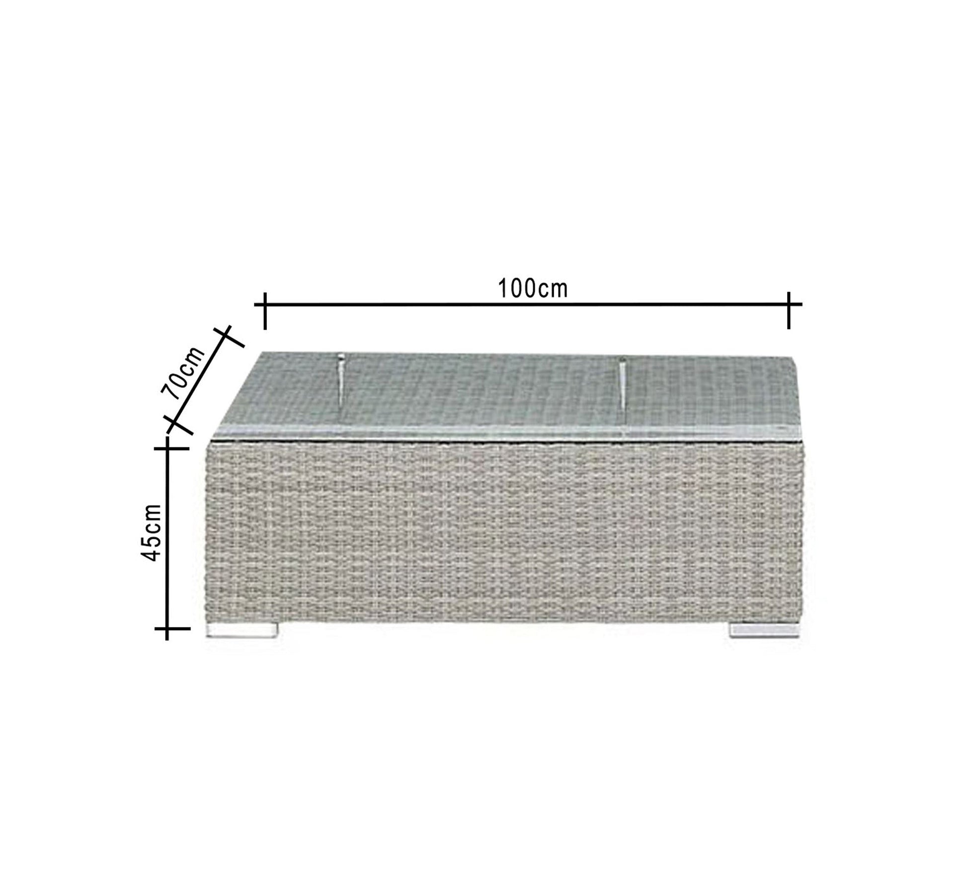 An outdoor set with a corner, a chair and two tables - Vitrine Furniture - Outdoor Products