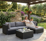 An outdoor set with a L-shape sofa set - Vitrine Furniture - Outdoor Lounge Sets