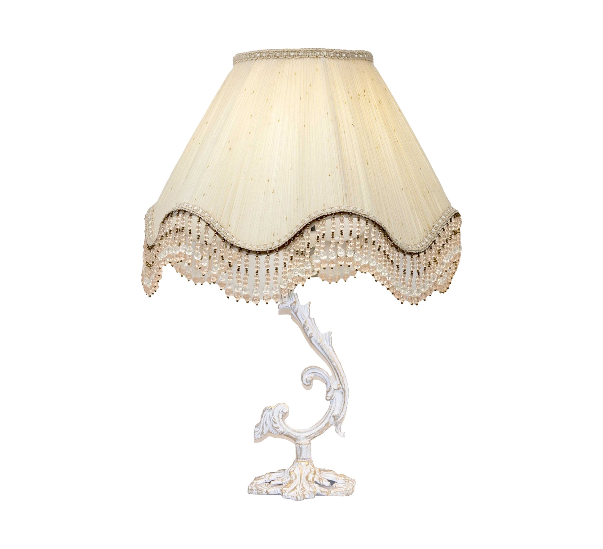 Antique beaded table lamp - Vitrine Furniture - Lighting