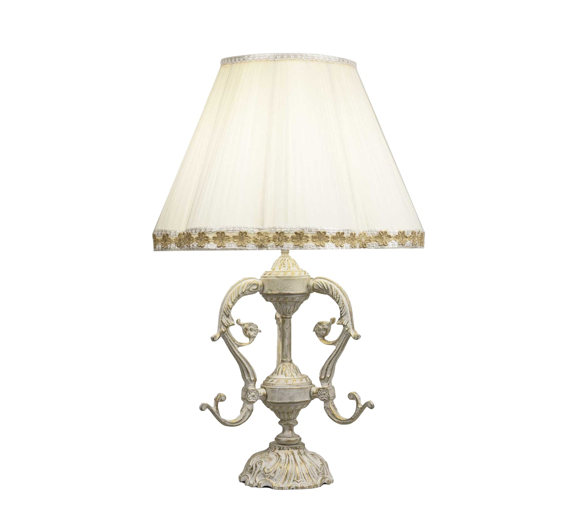 Antique table lamp with ornate base - Vitrine Furniture - Lighting